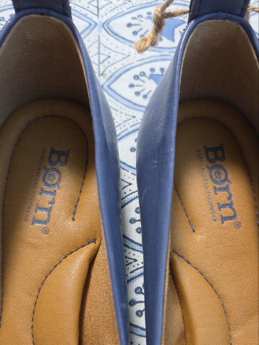 Born Blue Leather Slip-On Ballet Flats - Picture 2 of 7